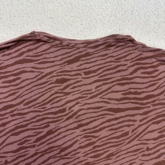 American Eagle Shirt Womens XS Soft & Sexy Striped V Neck Oversized Short Sleeve - Picture 11 of 12